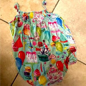 Posh Peanut Birthday bubble romper